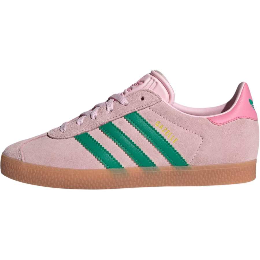 Adidas Originals Gazelle Suede Low top Kids' Skateboarding Shoes Pink Green