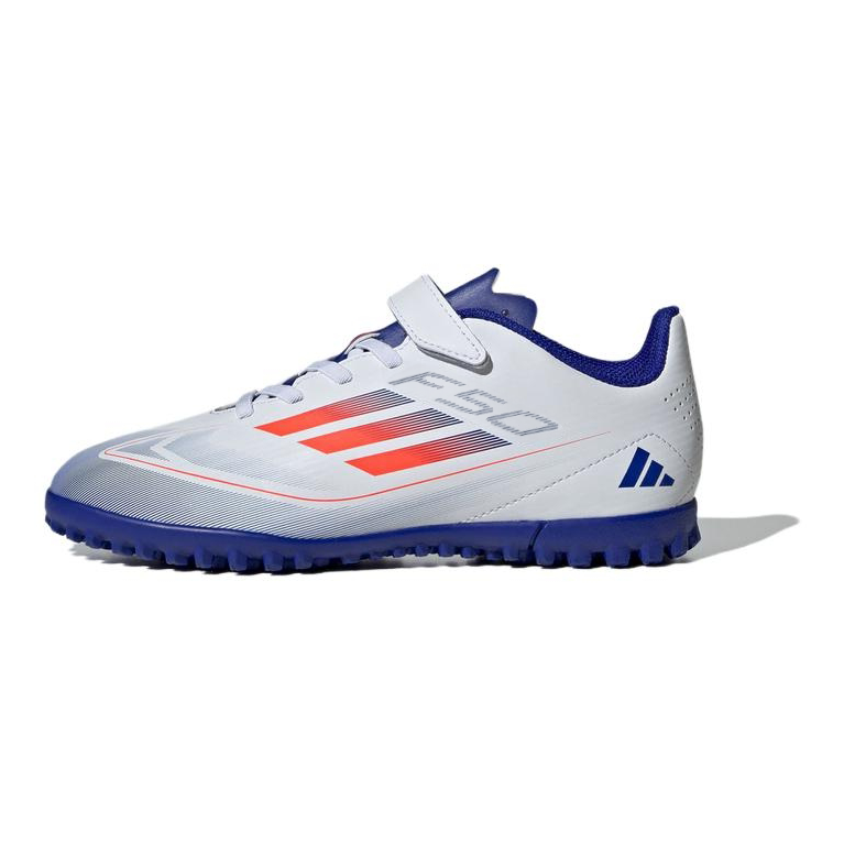 Adidas Adidas F50 CLUB Fabric Slip Resistant Abrasion Resistant Low top Soccer Shoes White Blue Kids'