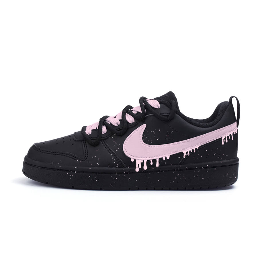 Nike Nike Court Borough Leather Slip Resistant Cushioning Abrasion Resistant Low top Kids' Skateboarding Shoes Black