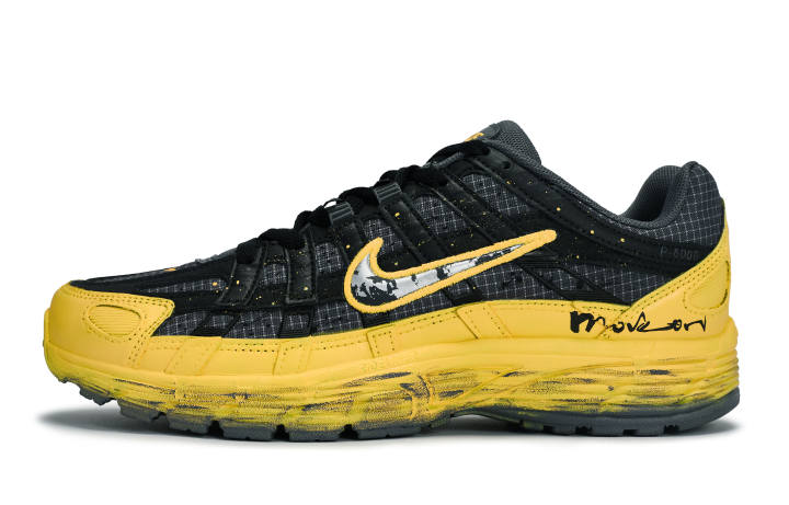 Nike Nike P 6000 Low top Running Shoes Men's Black Yellow Silver