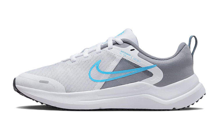 Nike Nike Downshifter 12 Slip Resistant Cushioning Abrasion Resistant Low top Running Shoes White Gray Unisex