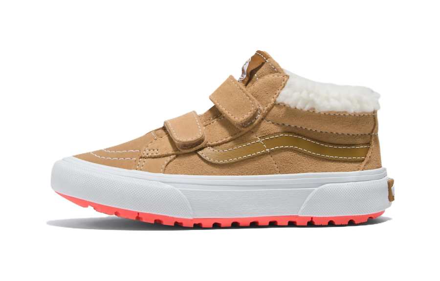 Vans SK8 Mid top Kids' Skateboarding Shoes Brown Children Aged 3 7 Years Old