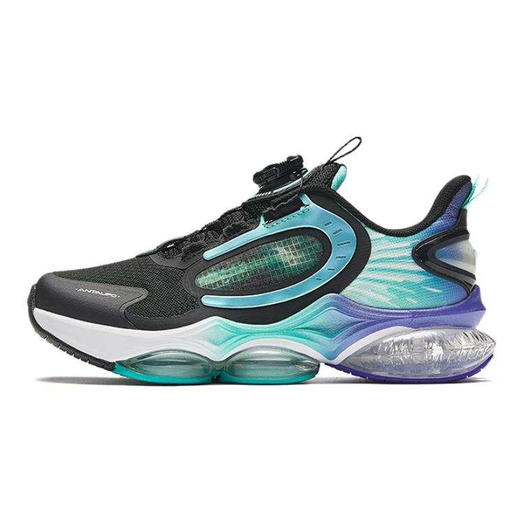 Antakids UFO6.0 Fabric Low top Running Shoes Black Green Silver Teenagers