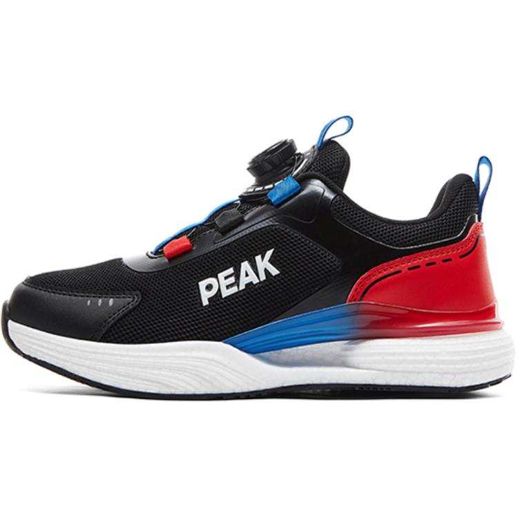 PEAK Slip Resistant Abrasion Resistant Low top Kids' Running Shoes Black Red Teenagers