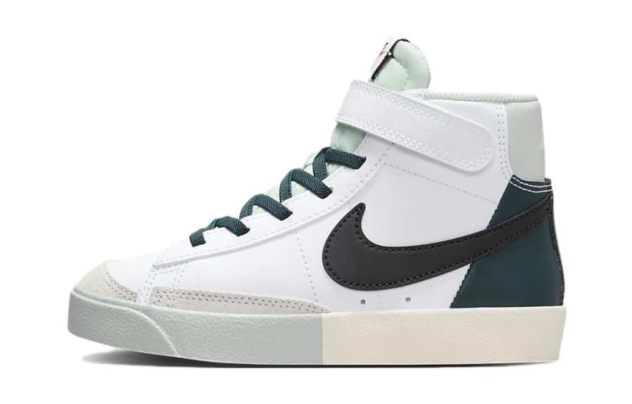 Nike Nike Blazer '77 SE PS Abrasion Resistant Abrasion Resistant Mid top Kids' Skateboarding Shoes White Green Kids'