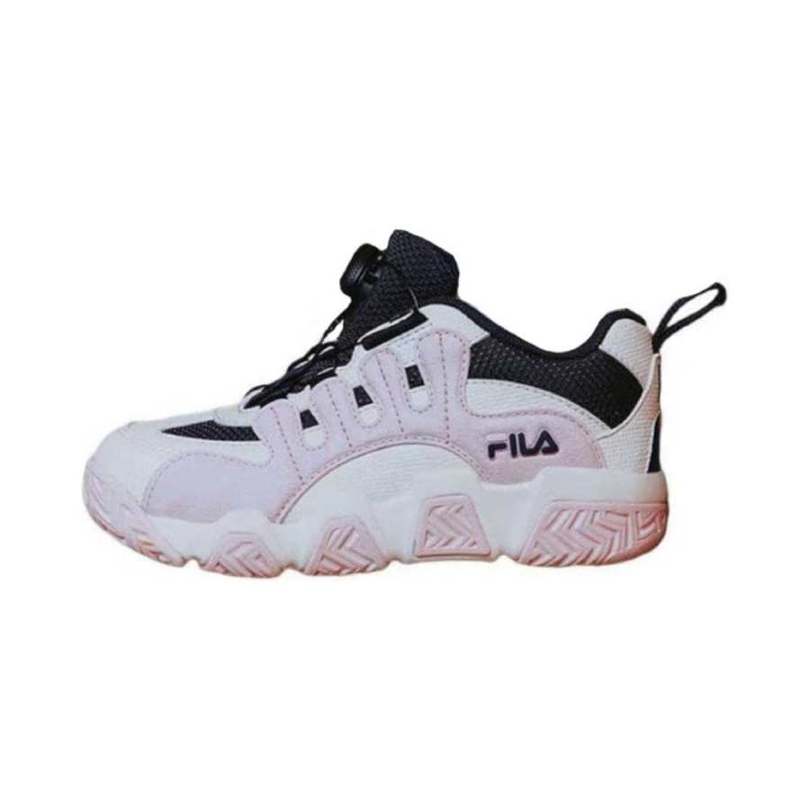 FILA KIDS Slip Resistant Abrasion Resistant Low top Children's Basketball Shoes Pink White Children Aged 3 7 Years Old