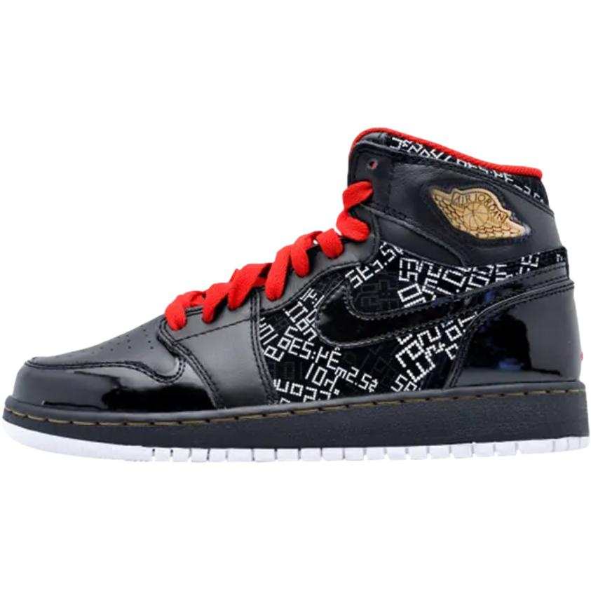 Jordan Jordan Air Jordan 1 Leather High top Children's Basketball Shoes Black Teenagers