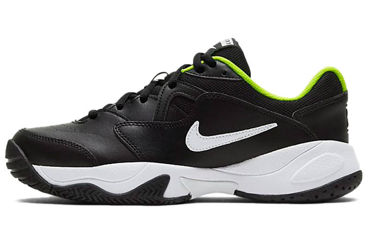 Nike Nike Court Jr. Lite 2 Fashion Slip Resistant Cushioning Low top Kids' Training Shoes Black Green Kids'