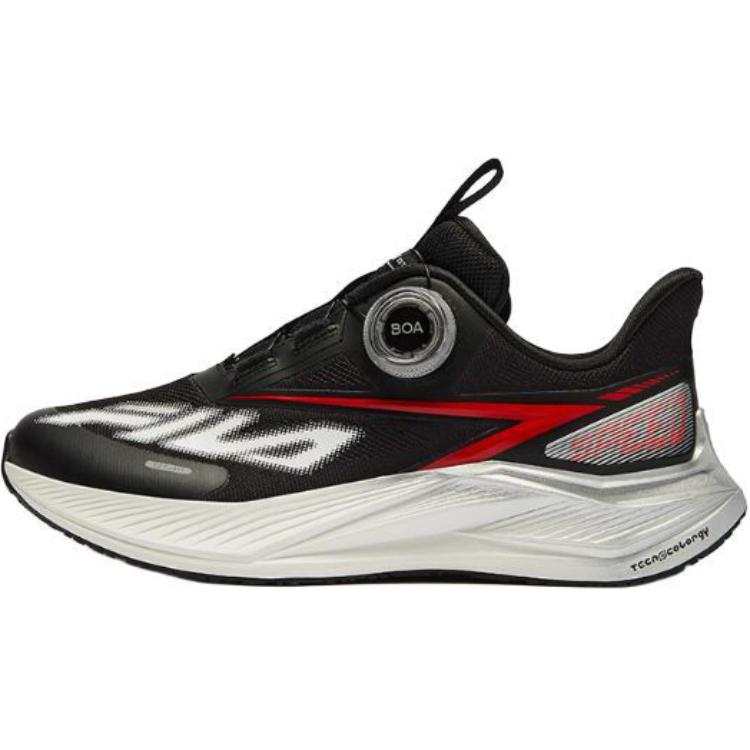 FILA KIDS BOA Ultra Running Shoes Slip Resistant, Abrasion Resistant, Breathable Low top Kids' Running Shoes Black Gray