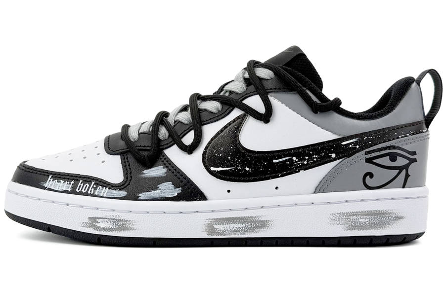 Nike Nike Court Borough Eye Of God Slip Resistant Abrasion Resistant Low top Skateboard Shoes Gray Kids'