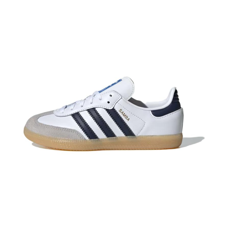 Adidas Adidas Samba OG Low top Kids' Skateboarding Shoes White Blue Children Aged 3 7 Years Old