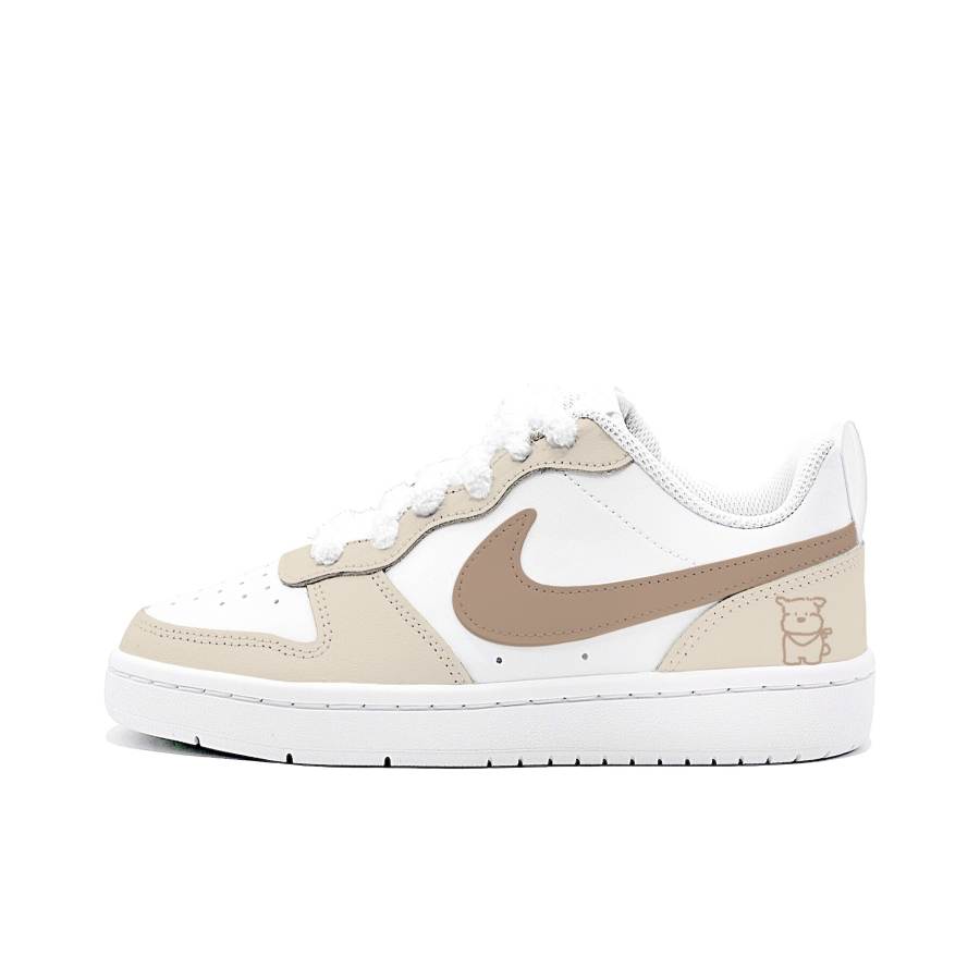 Nike Nike Court Borough Cocoa Puppy Leather Slip Resistant Slip Resistant Low top Skateboard Shoes Brown Kids'
