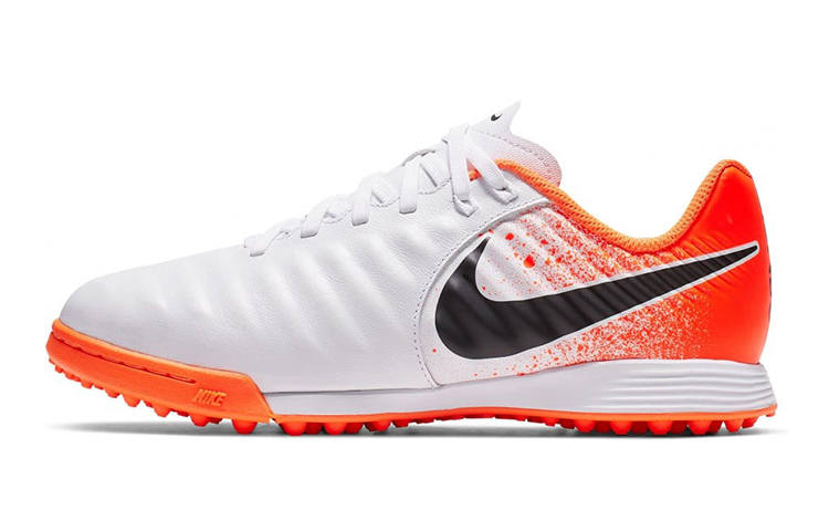 Nike Nike Tiempo Legend 7 Academy Slip Resistant Cushioning Abrasion Resistant Low top Kids' Soccer Shoes White Orange Kids'