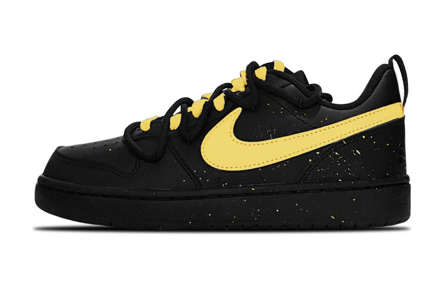 Nike Nike Court Borough Low top Kids' Skateboarding Shoes Black Yellow Teenagers