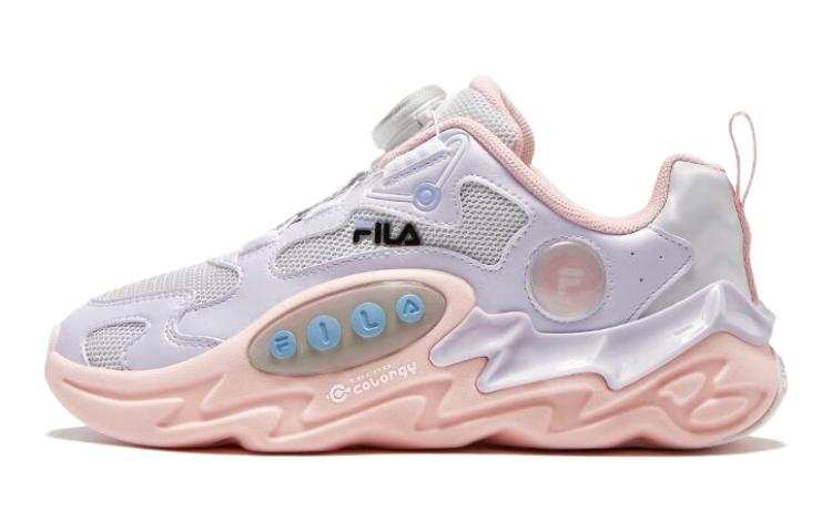 FILA KIDS Comfortable Slip Resistant Abrasion Resistant Low top Kids' Running Shoes Lilac Misty Soft Pink Teenagers