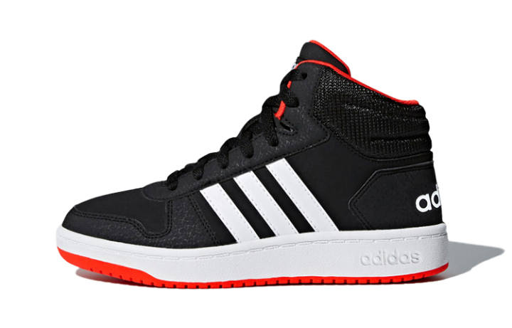 Adidas adidas Hoops 2.0 Mid Black Hi-Res Red Kids