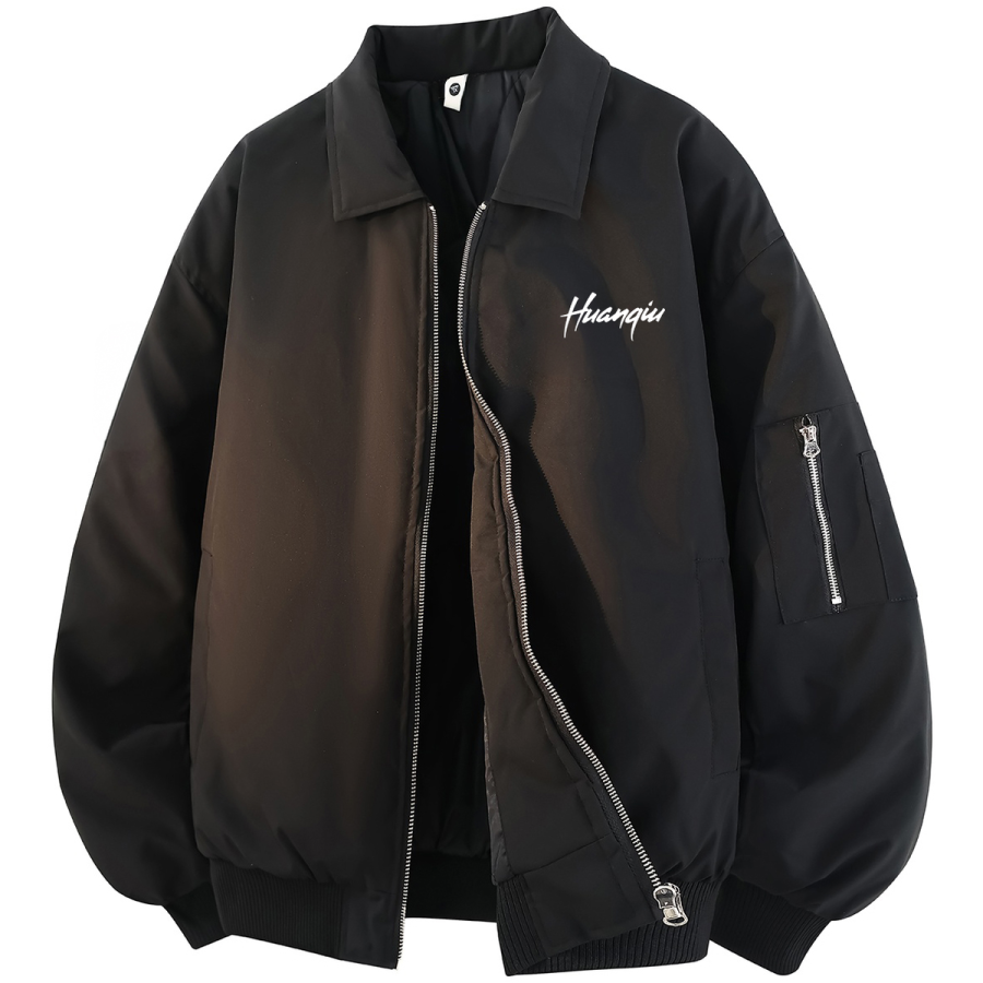 HUANQIU Jackets Unisex Lapel Moderate Workwear