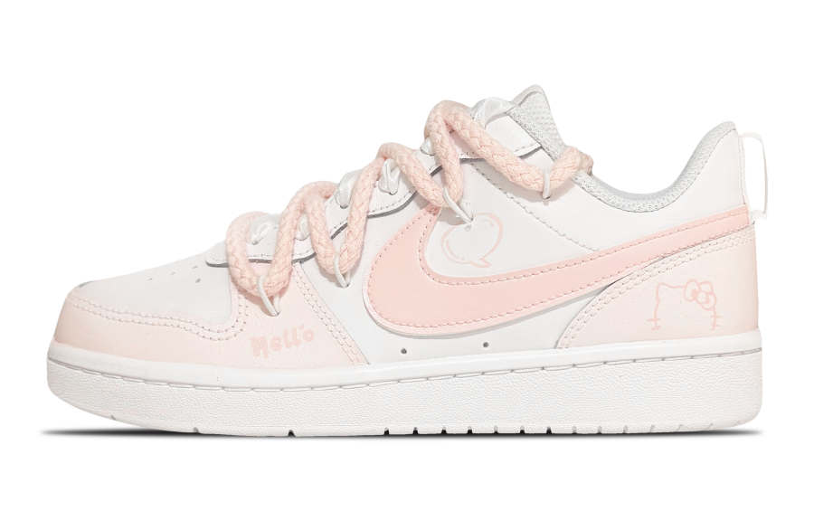 Nike Nike Court Borough Low 2 Leather Abrasion Resistant Abrasion Resistant Low top Kids' Skateboarding Shoes Pink Teenagers