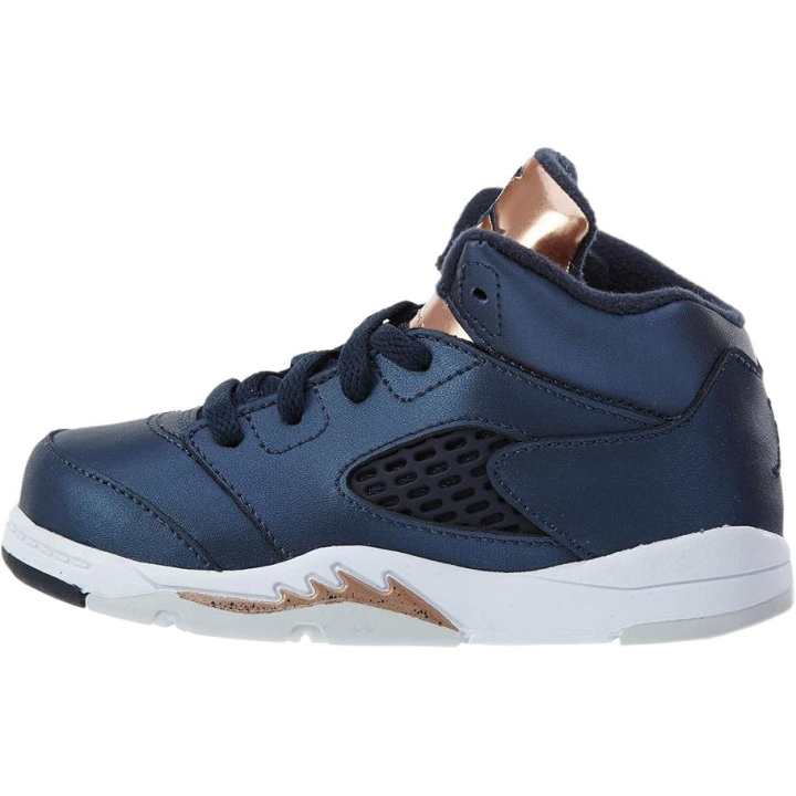 Jordan Jordan Air Jordan 5 Mid top Toddler Shoes Blue Infant And Toddler