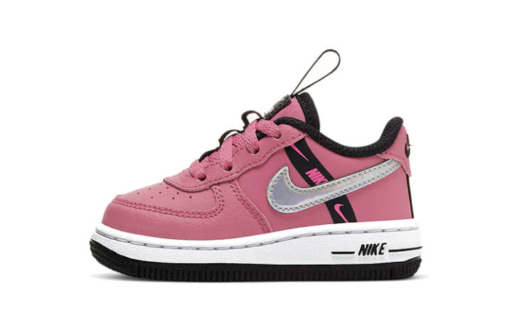 Nike Nike Air Force 1 LV8 KSA Slip Resistant Abrasion Resistant Low top Toddler Shoes Pink White Silver Infant And Toddler