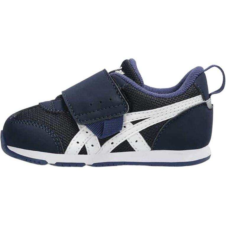 Asics Idaho Baby Breathable, Abrasion Resistant, Anti Kick Low top Toddler Shoes Marine Blue/White Infant And Toddler