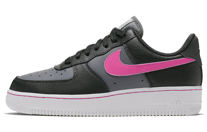 Nike Nike Air Force 1 Low top Skateboard Shoes Black Pink Unisex