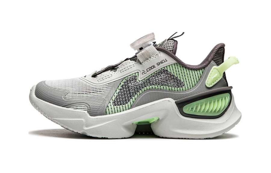 Li-Ning YOUNG Li Ning YOUNG Dragonfly Leap V2 Cushioning, Wear Resistant Low top Kids' Running Shoes Gray Children Aged 3 7 Years Old