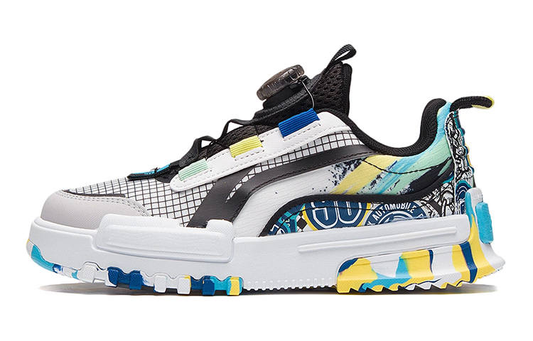 Li-Ning YOUNG Li Ning YOUNG Low top Casual Shoes White Black Camouflage Teenagers