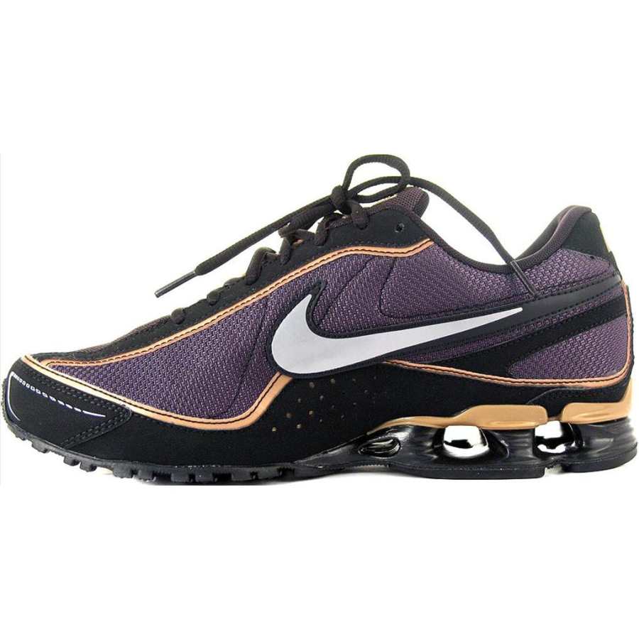 Nike Nike Slip Resistant Abrasion Resistant Low top Kids' Running Shoes Black Purple Gold Children Aged 3 7 Years Old