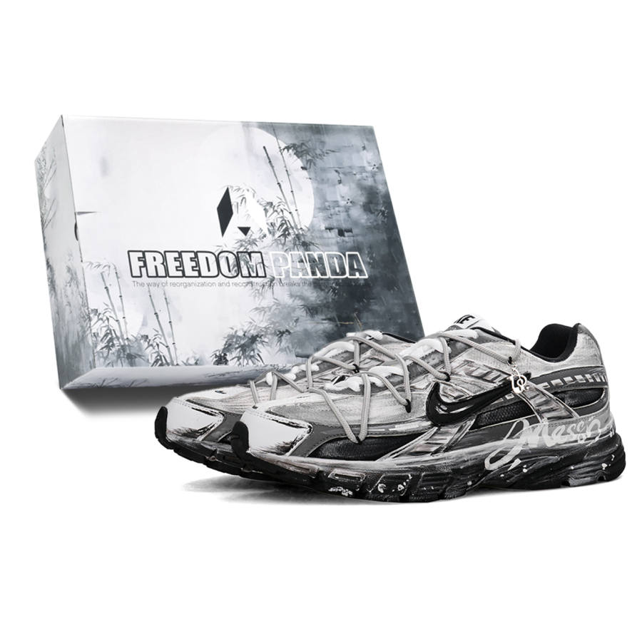Nike Nike Initiator Ink Snow Mesh Support Cushioning Low top Kids Lifestyle Shoes Black Gray Teenagers