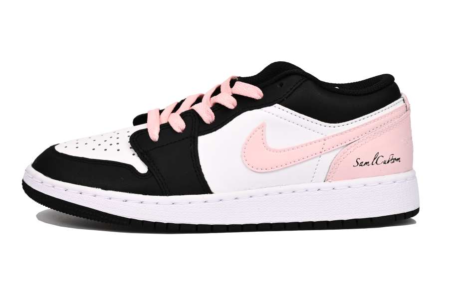 Jordan Jordan Air Jordan 1 Low Leather Low top Children's Basketball Shoes Black Pink Teenagers