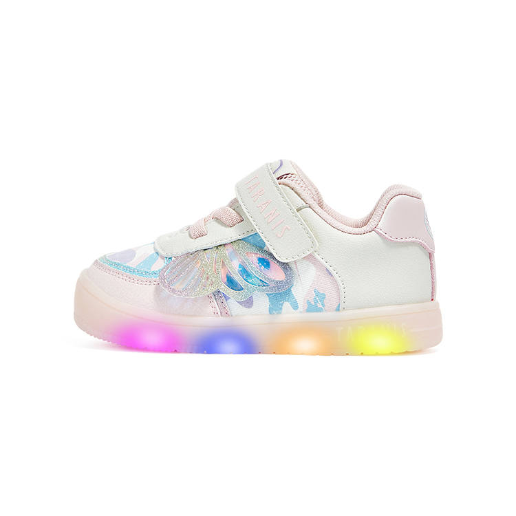 TARANIS Baby Flash Shoe Collection Toddler Shoes White Pink Infant And Toddler