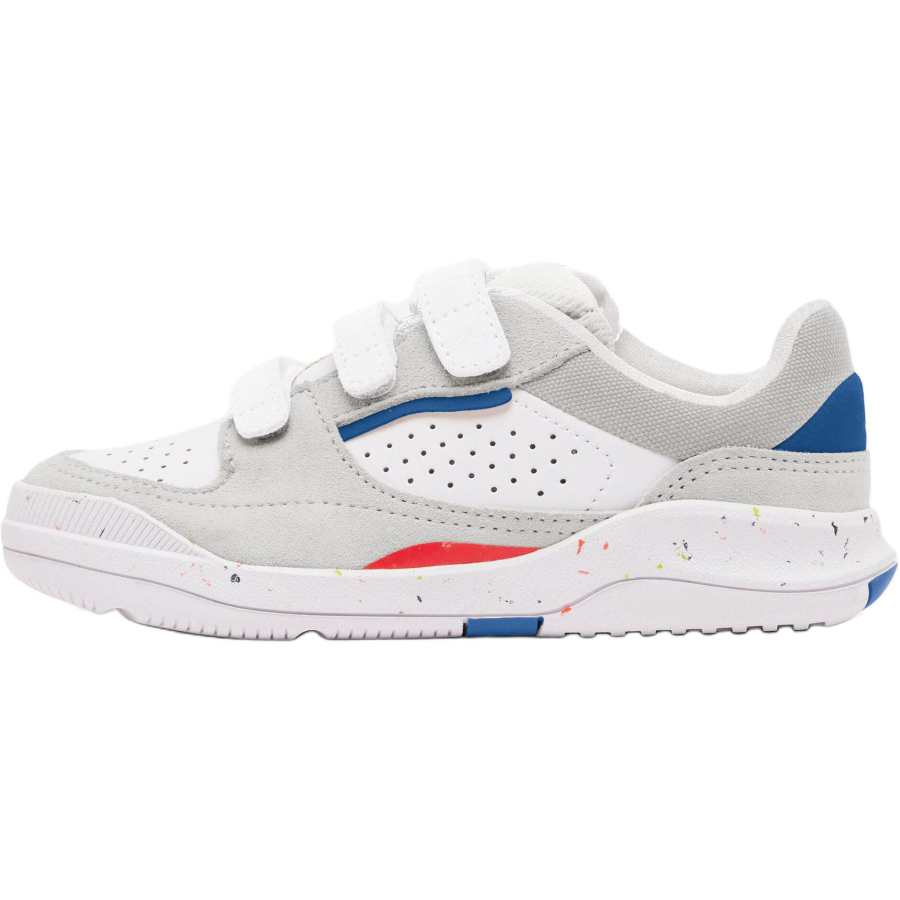 DECATHLON Slip Resistant Abrasion Resistant Low top Kids' Skateboarding Shoes White Blue Red Kids'