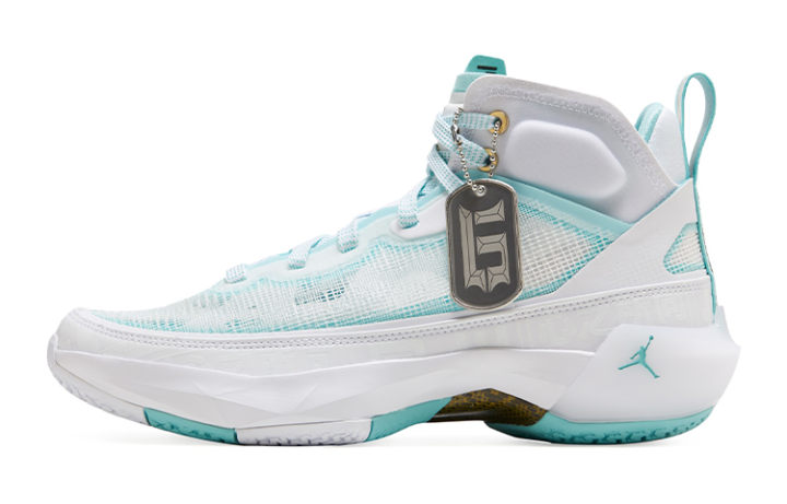 Jordan Jordan 37 'GUO' High top Basketball Shoes White Mint Blue Asian Version Unisex
