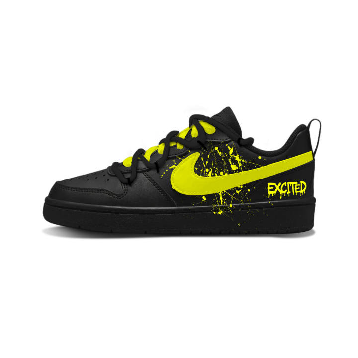 Nike Nike Court Borough Active And Full Synthetic Leather Low top Skateboard Shoes Yellow Kids'