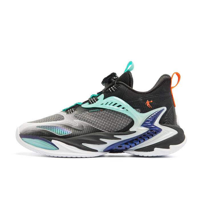 QIAODAN Irregular Shape 6.0 Children's Basketball Shoes Black Teenagers