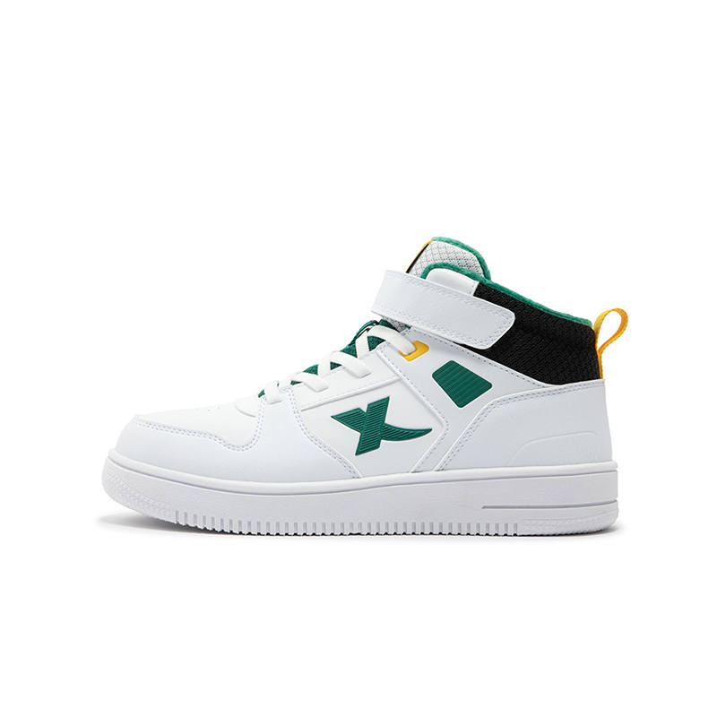 XTEP Slip Resistant Abrasion Resistant Children's Cotton Shoes Xtep White Knight Green Kids'