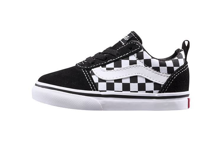 Vans Canvas Abrasion Resistant Low top Skateboard Shoes Black White Checkerboard Infant And Toddler