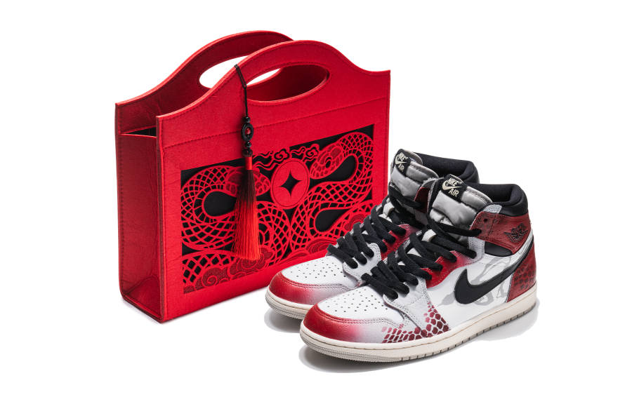 Jordan Jordan Air Jordan 1 Leather High top Children's Basketball Shoes Red Teenagers