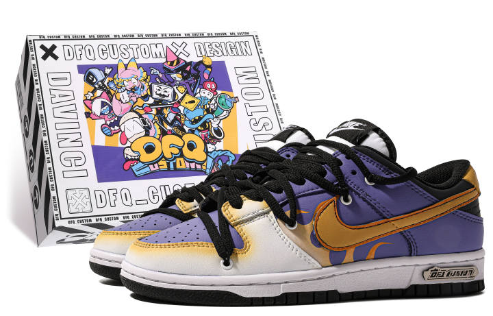 Nike Nike Dunk Fire Emblem 'Black' Leather Slip Resistant Cushioning Abrasion Resistant Quick Dry Balance