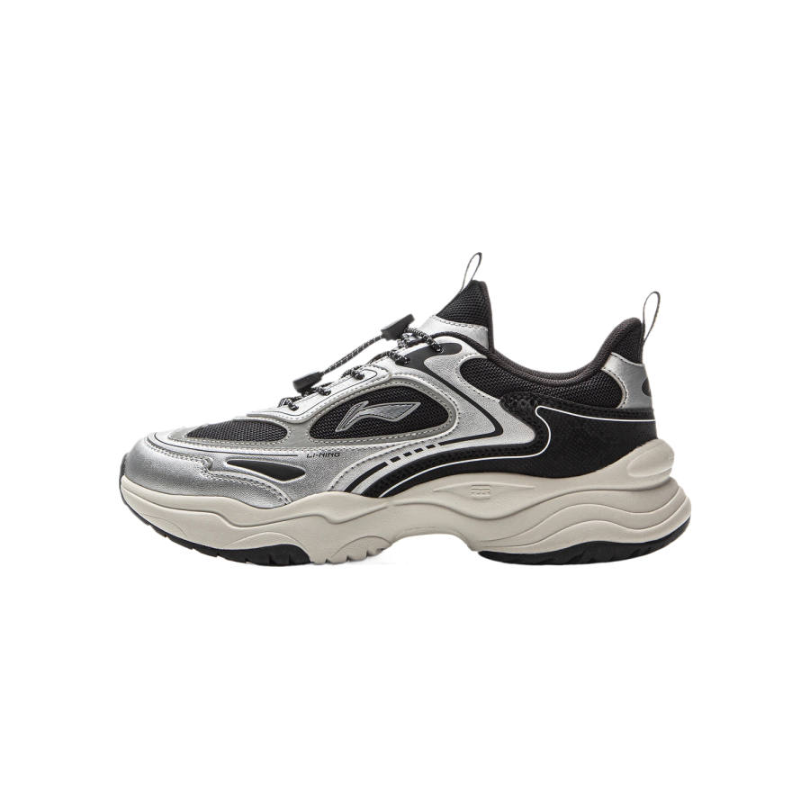 Li-Ning YOUNG Li Ning YOUNG Sports Life Collection Low top Casual Shoes Black/Silver Teenagers