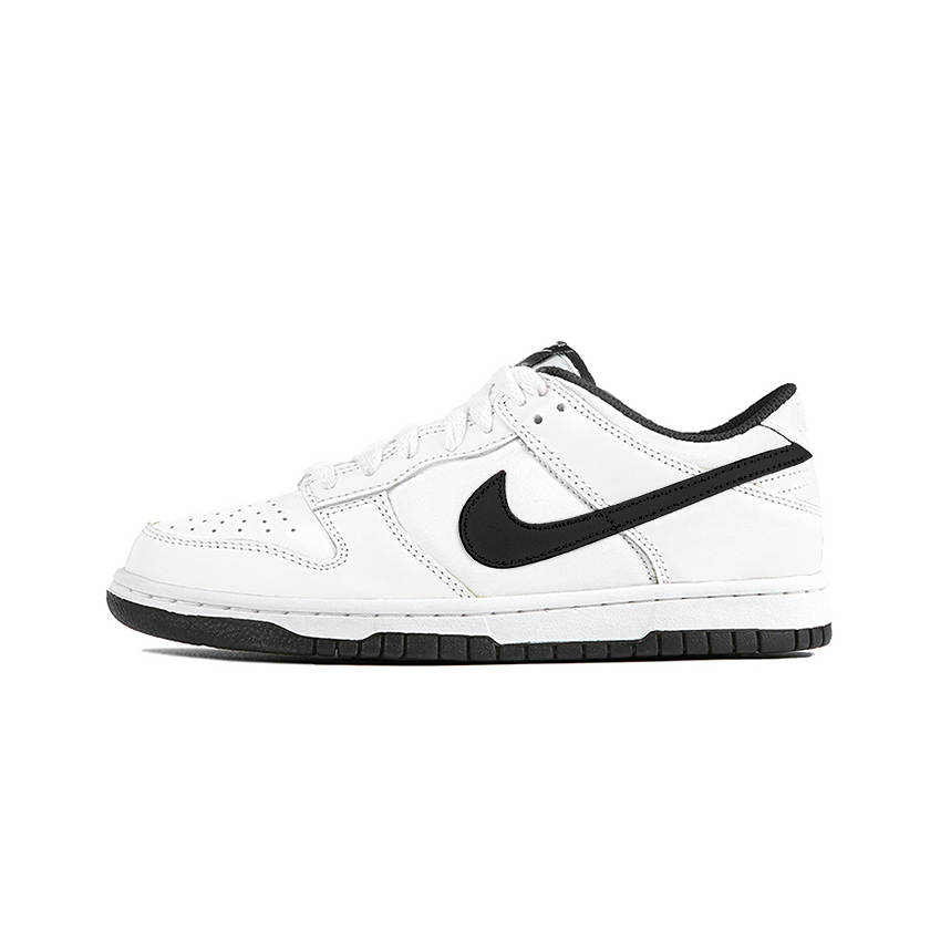 Nike Nike Dunk Leather Cushioning Abrasion Resistant Lightweight Cushioning Kids' Skateboarding Shoes White Teenagers