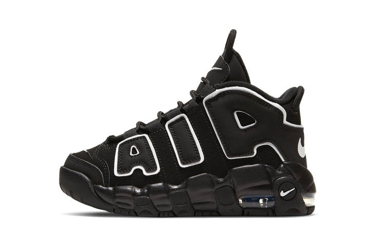 Nike Nike Air More Uptempo Abrasion Resistant Abrasion Resistant Mid top Vintage Basketball Shoes Black