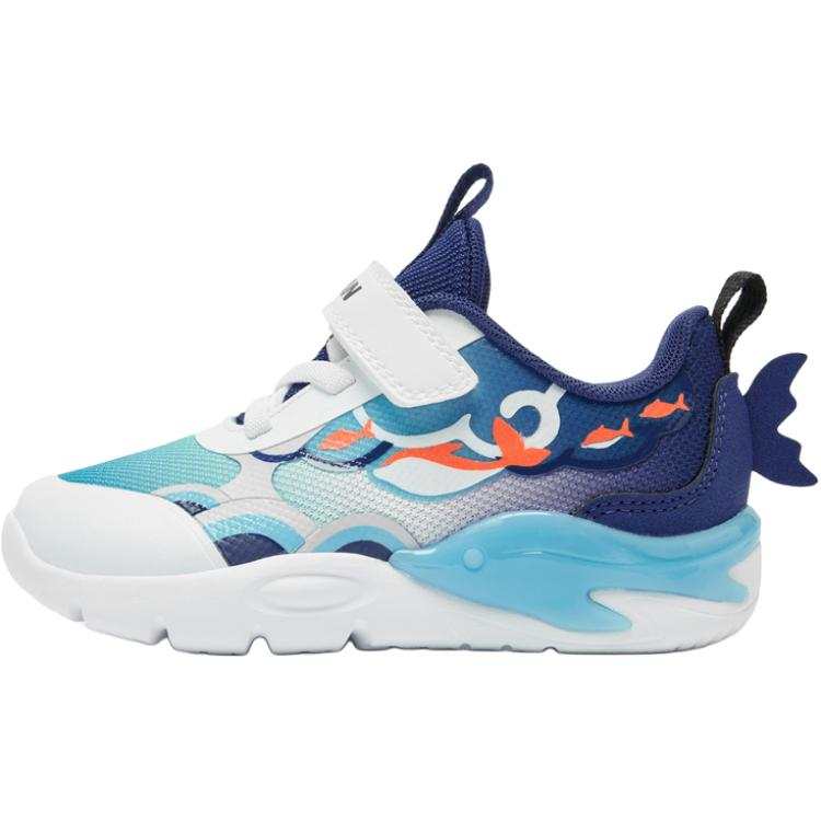 QIAODAN Slip Resistant And Breathable Low top Toddler Shoes Blue Infant And Toddler