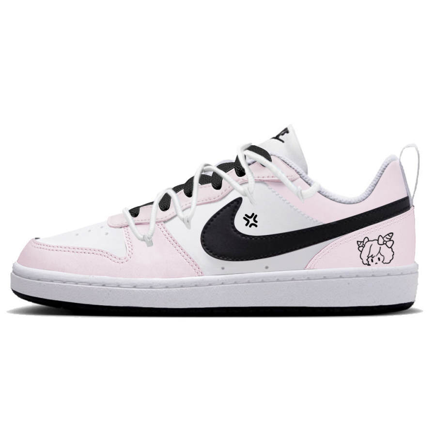 Nike Nike Court Borough Angry Lamb Slip Resistant Abrasion Resistant Low top Kids' Skateboarding Shoes Pink