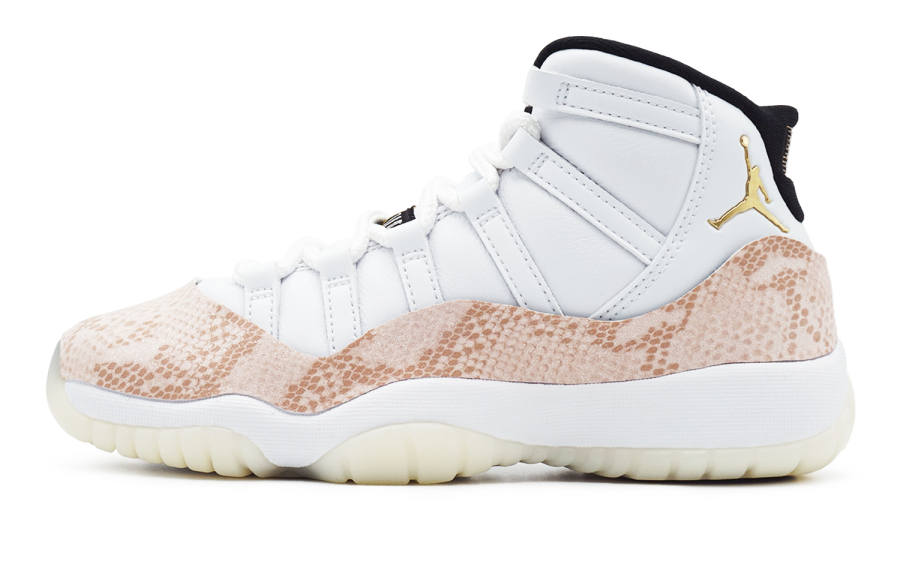 Jordan Jordan Air Jordan 11 Anti Slip Wear Resistant Mid Top Children's Basketball Shoes White Teenagers