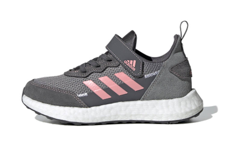 Adidas Adidas Rapida Lux S&l El K Slip Resistant Low top Kids' Running Shoes Gray Pink Children Aged 3 7 Years Old