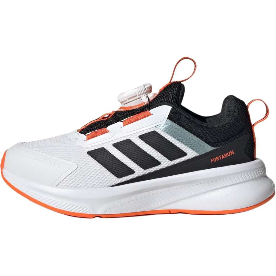 Adidas Adidas FORTARUN 4.0 Abrasion Resistant Low top Kids' Running Shoes White Black Kids'
