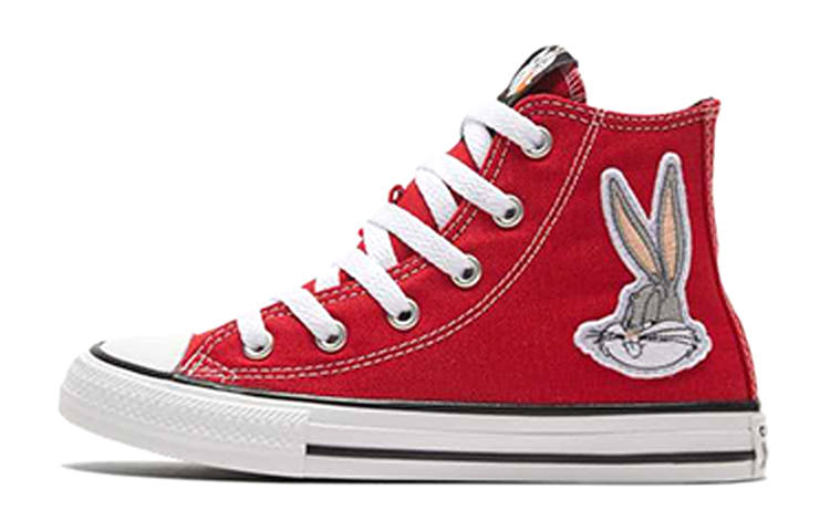 Converse Comfortable Abrasion Resistant High top Kids Canvas Shoes Red Teenagers