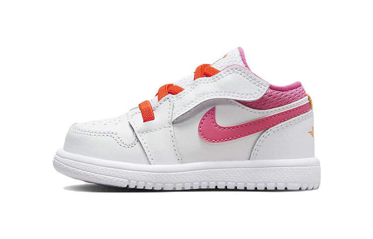 Jordan Jordan Air Jordan 1 Low Alt Cushioning Slip Resistant Abrasion Resistant Mid top Toddler Shoes White Pink